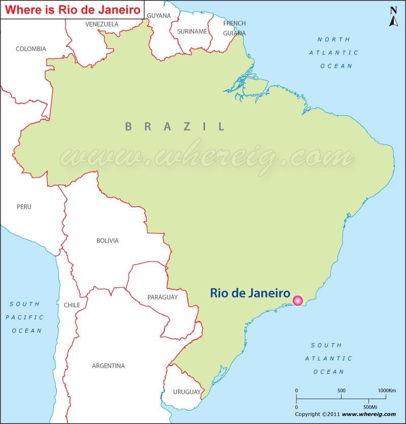 rādīt Rio de Janeiro kartē