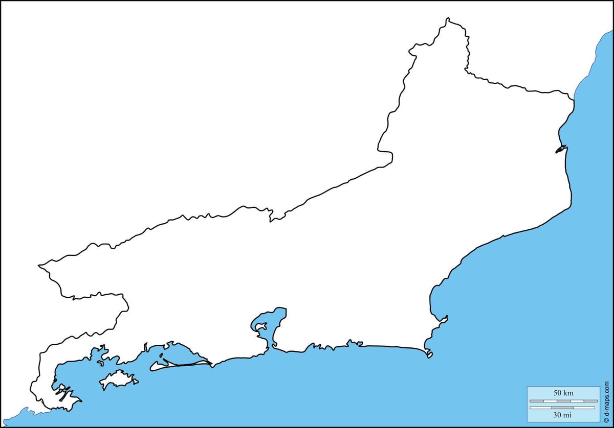Rio de Janeiro kontūru kartē