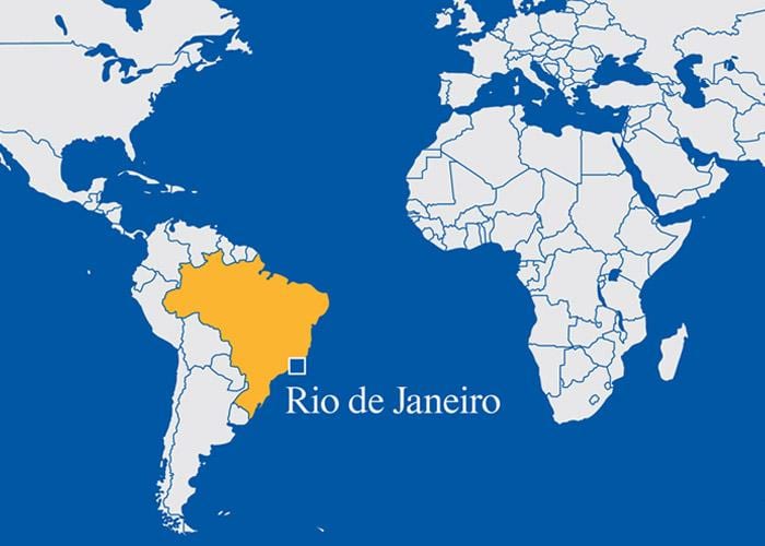 pasaules kartes, kas parāda Rio de Janeiro