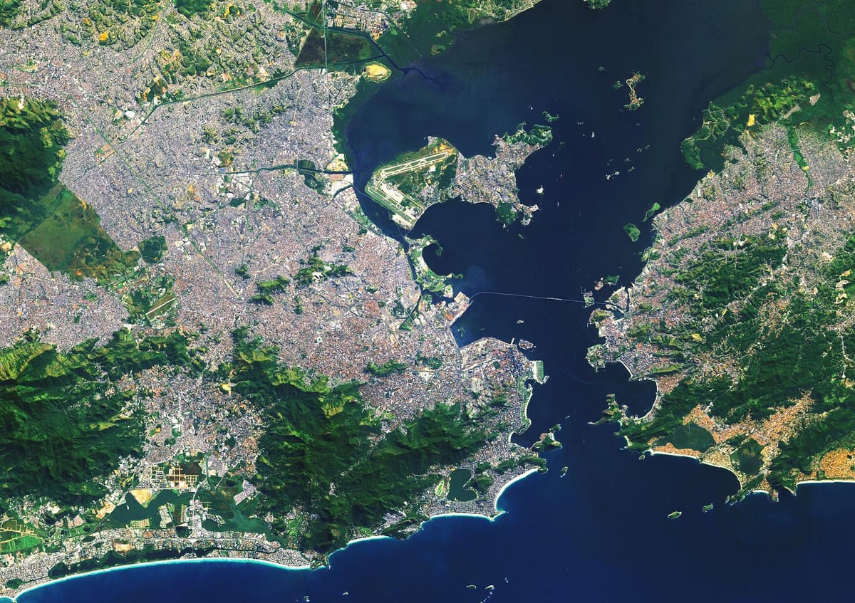 satelīta karti Rio de Janeiro