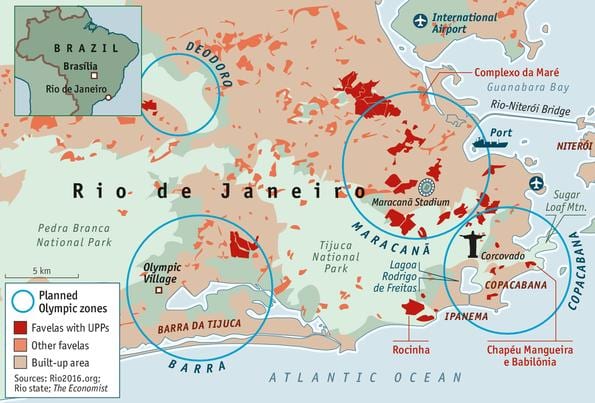 drošības karte Rio de Janeiro