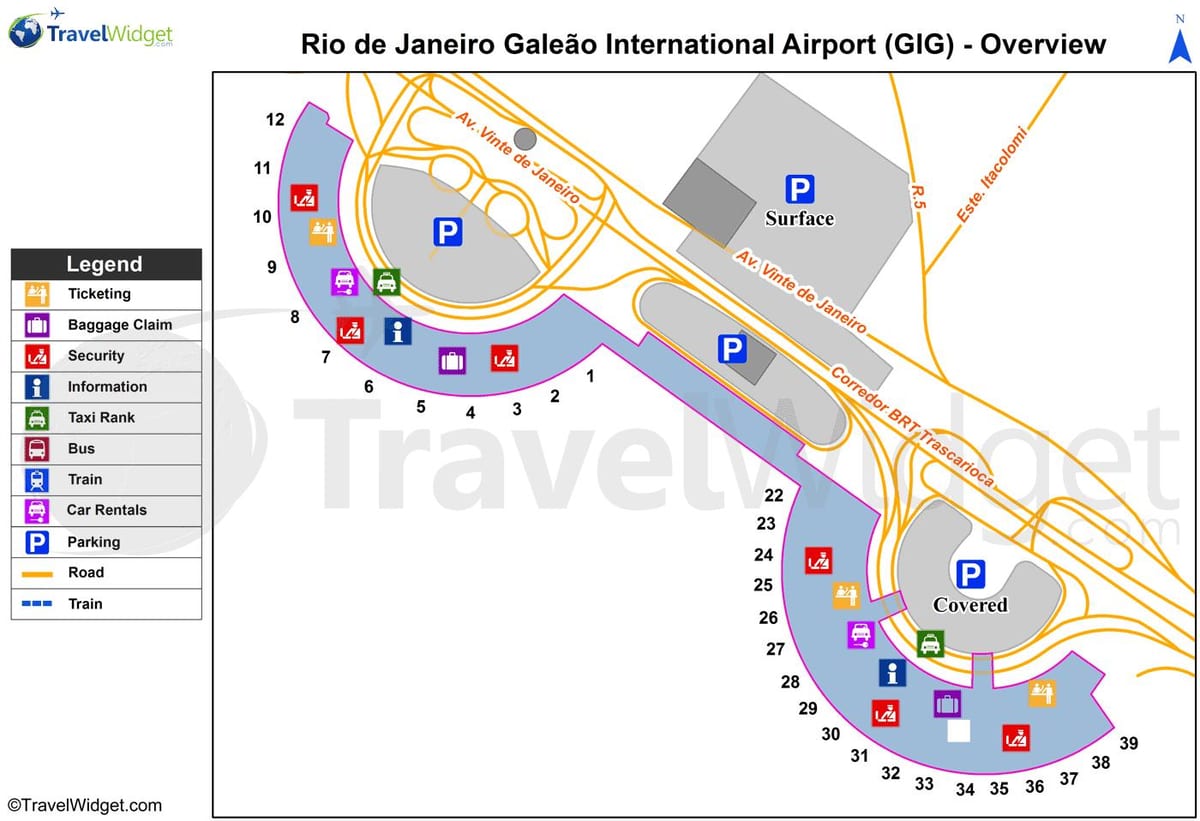 Rio de Janeiro koncerta lidosta map