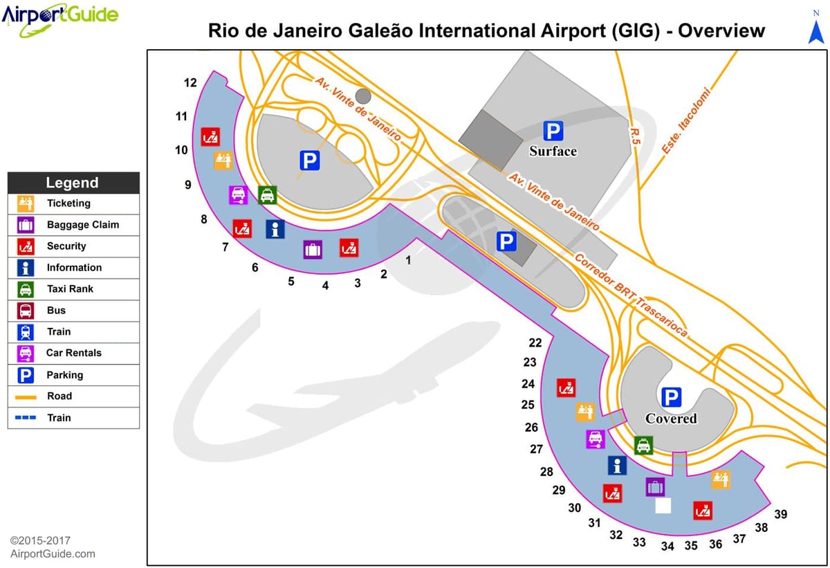 Rio de Janeiro lidosta map