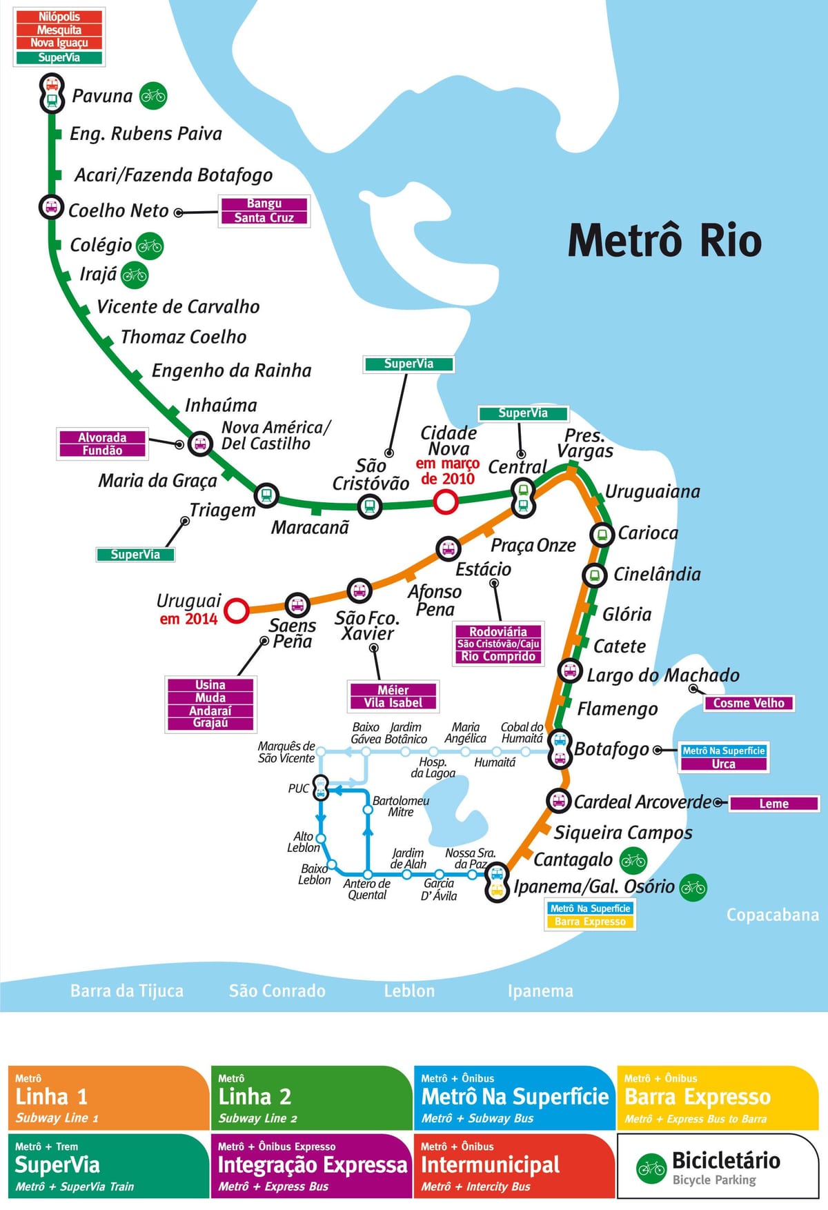 karte metro Rio de Janeiro
