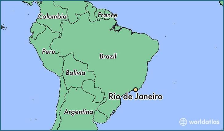 Rio de Janeiro, brazīlija karte